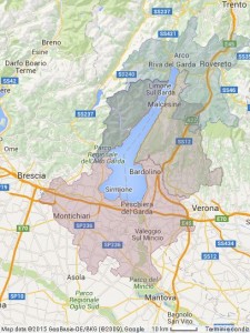 Lago di Garda -mappa zone