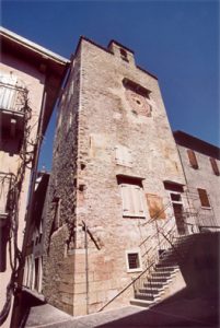 Clock tower Torri del Benaco lake Garda Italy