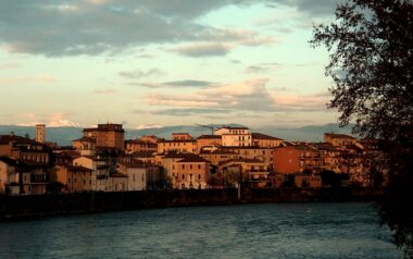 Pescantina, tramonto