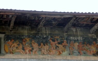 Arco – Palazzo S. Pietro, Affreschi del sottogronda